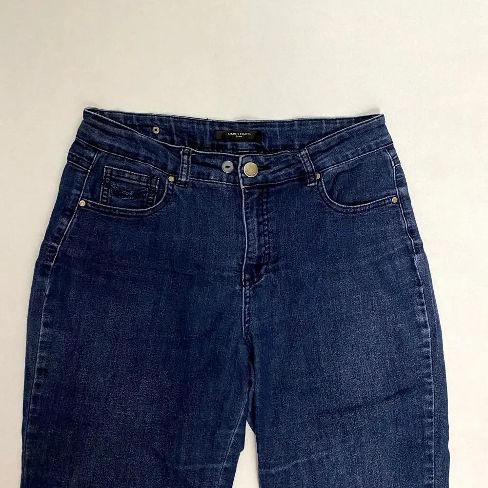 Simon Chang Denim Jeans Size 6 - Picture 2 of 4